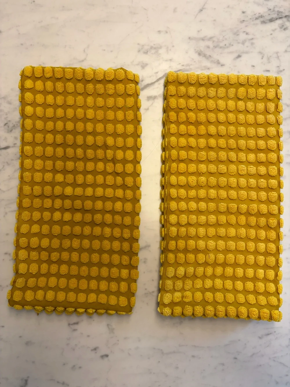IKEA 20x20 Textured Mustard Yellow Pillow Cases (set of two)